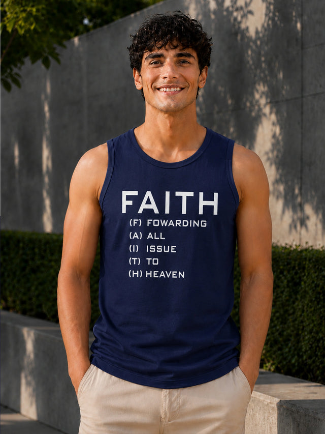 Men Cotton Printed Sleeveless T-Shirt with Round Neck, Tank Top Styling and Regular Fit for Casual Wear Comfort