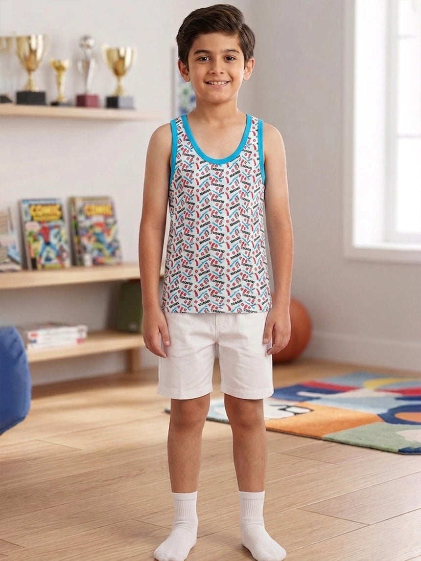 Boys Vest Round Neck Sleeveless