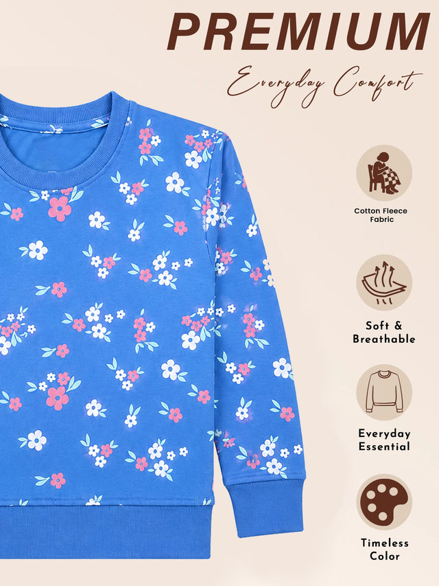 Girls French Terry Sweatshirt for Casual Wear, Everyday Comfort, Easy Styling and Regular Wardrobe Use