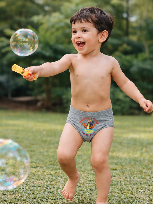 Boys 100% Cotton Brief with Inner Elastic for Soft Everyday Innerwear Comfort and Regular Use - Pack of 3
