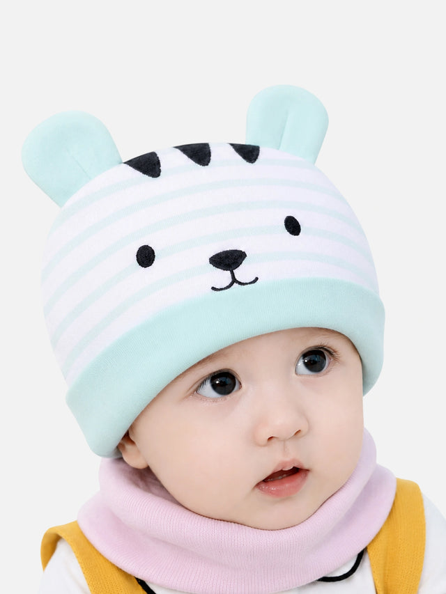 Baby Girls Cap Set for Soft Everyday Head Coverage and Practical Nursery Essentials at Home - Pack of 2