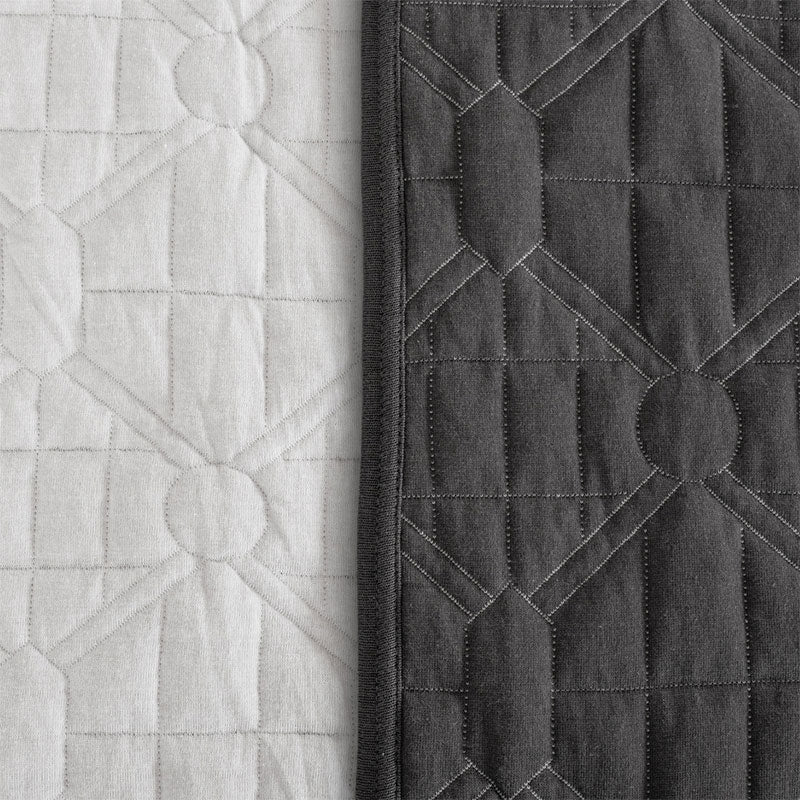 King Cotton Jersey Bedcover Set Geometric Quilted - Bodycare