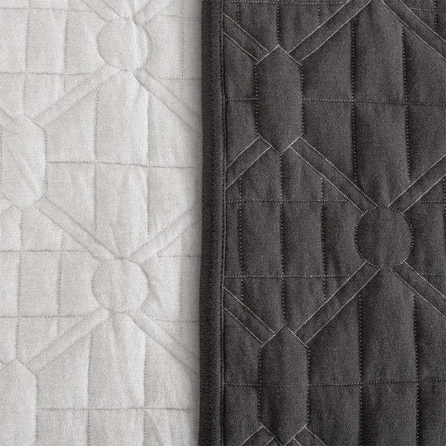 King Cotton Jersey Bedcover Set Geometric Quilted - Bodycare