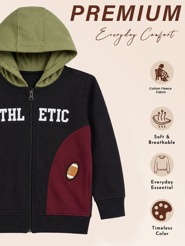Boys 3 Thread Fleece Sweatshirt for Winter Wear, Warm Comfort, Easy Styling and Regular Wardrobe Use