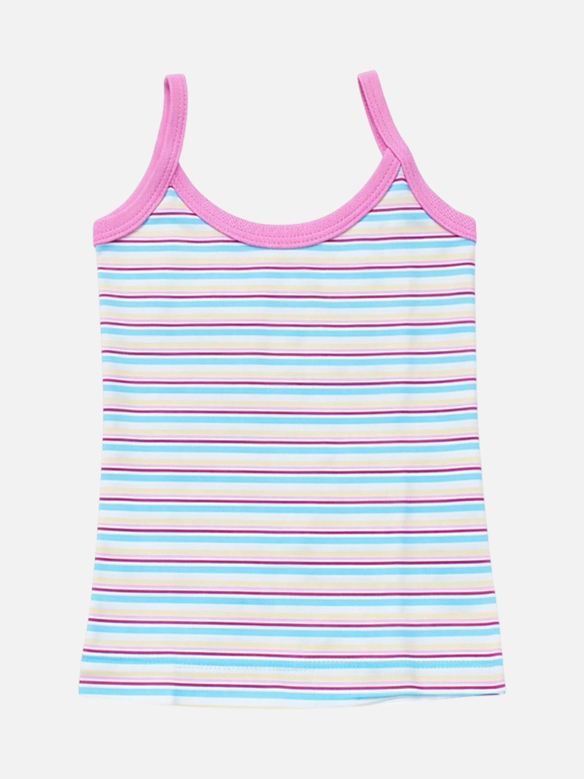 Baby Girls 100% Cotton Sleeveless Camisole Vest for Soft Innerwear Comfort and Regular Use - Pack of 3