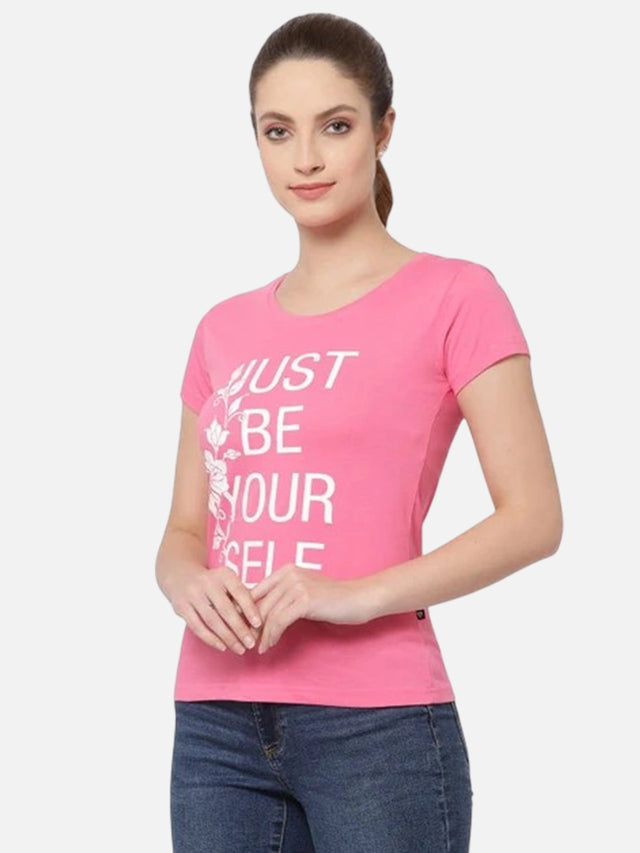 Women T-Shirt Round Neck Half Sleeves with Clean Casual Styling for Everyday Wear and Layering Comfort