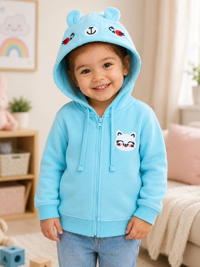 Baby Girls French Terry Sweatshirt for Casual Wear, Everyday Comfort, Easy Movement and Regular Wardrobe Use