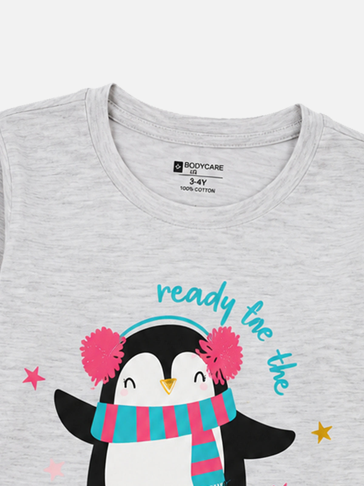 Baby Girls Interlock Cotton T-Shirt with Soft Breathable Fabric and Regular Fit for Everyday Casual Wear
