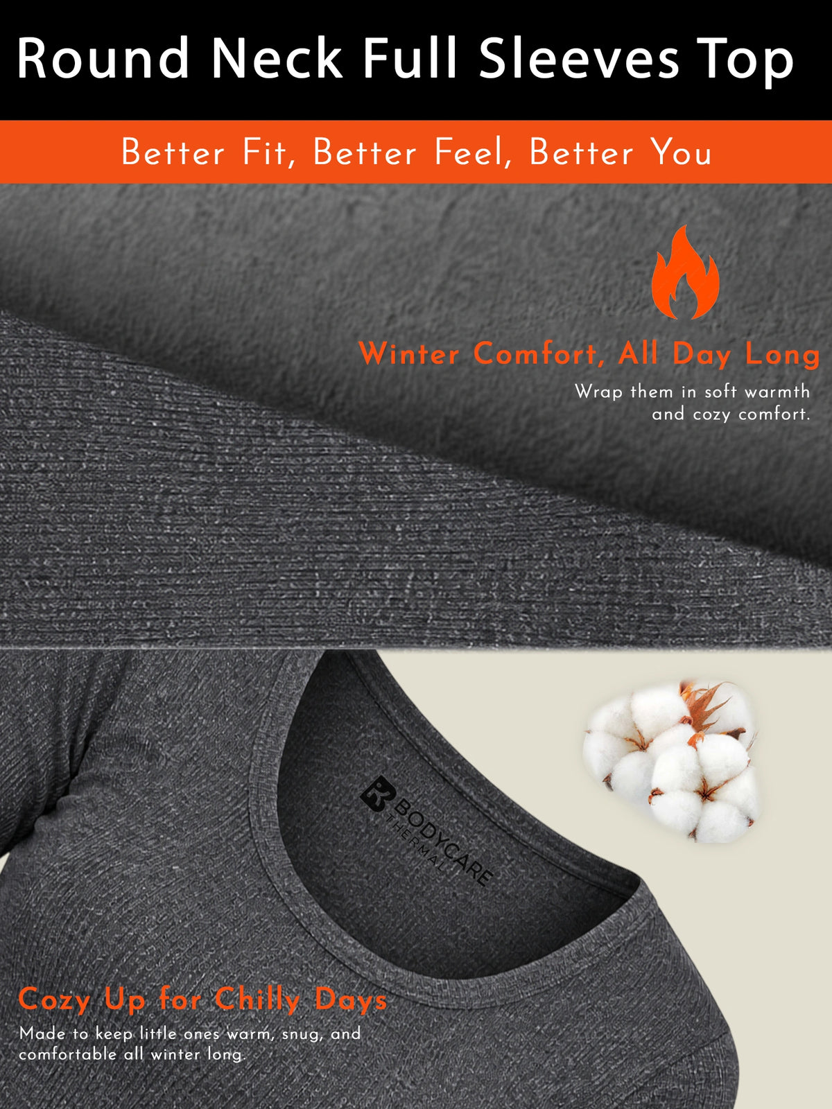Women 100% Cotton Thermal Top with Warm Innerwear Comfort, Essential Winter Wear and Regular Fit Styling