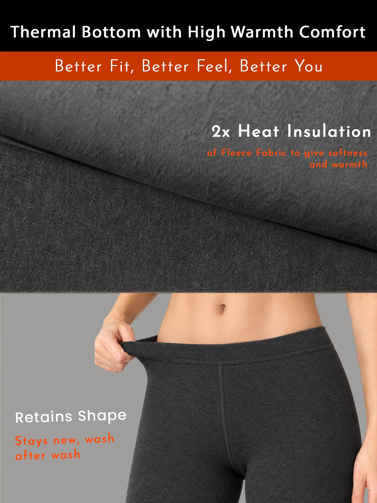 Women 100% Cotton Thermal Bottom with High Warmth Comfort, Full Length Innerwear Fit and Winter Essential Styling