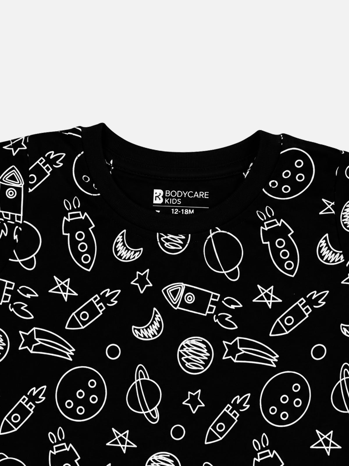 Baby Boys 100% Cotton Round Neck Half Sleeve Printed T-Shirt with Breathable Fabric and Regular Fit - Pack of 1