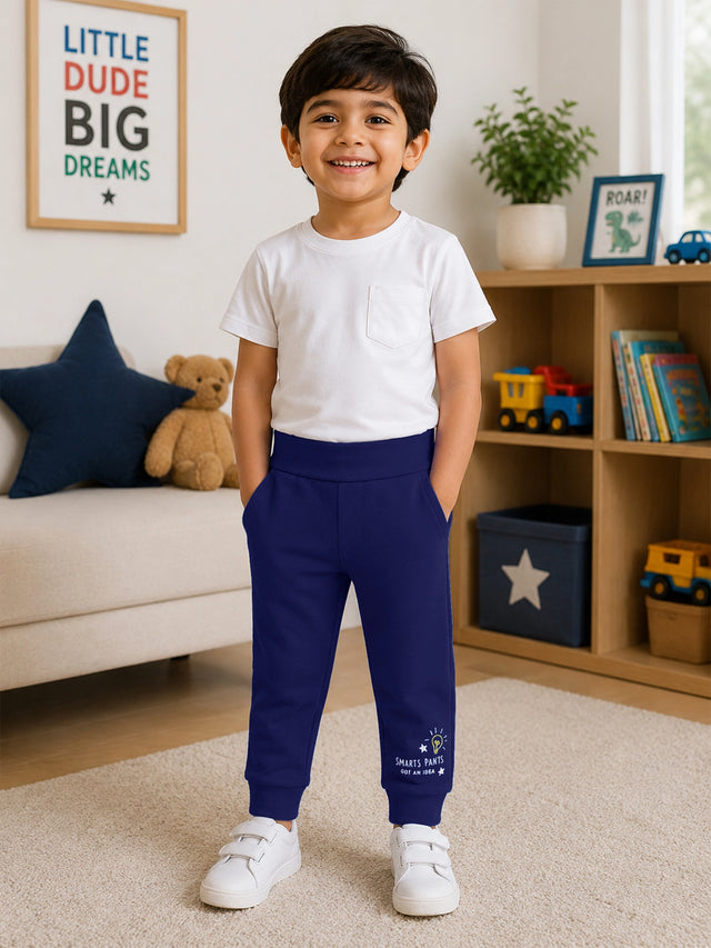 Baby Boys Cotton Track Pant for Everyday Comfort, Lounge Wear, Easy Movement and Casual Wardrobe Essentials - Pack of 1