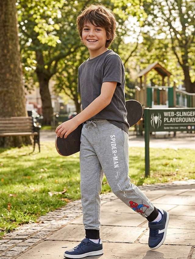 Boys French Terry Track Pant with Regular Fit for Casual Wear, Lounge Comfort, Playtime and Easy Movement