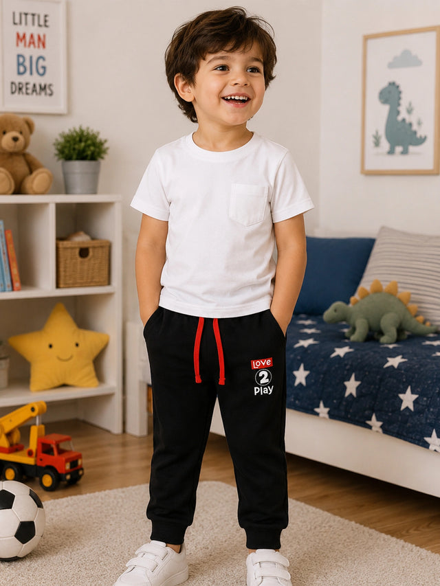 Baby Boys Solid Track Pant for Relaxed Casual Dressing, Lounge Wear and Comfortable Everyday Movement - Pack of 1