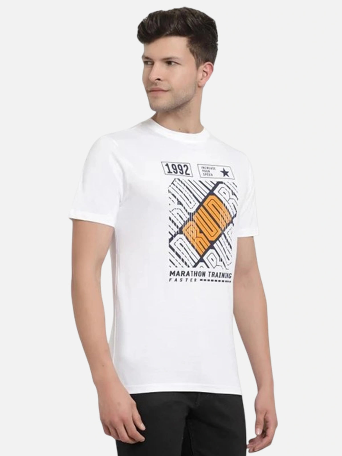 Men Solid T-Shirt Round Neck Half Sleeves with Casual Styling for Everyday Wear and Easy Wardrobe Pairing