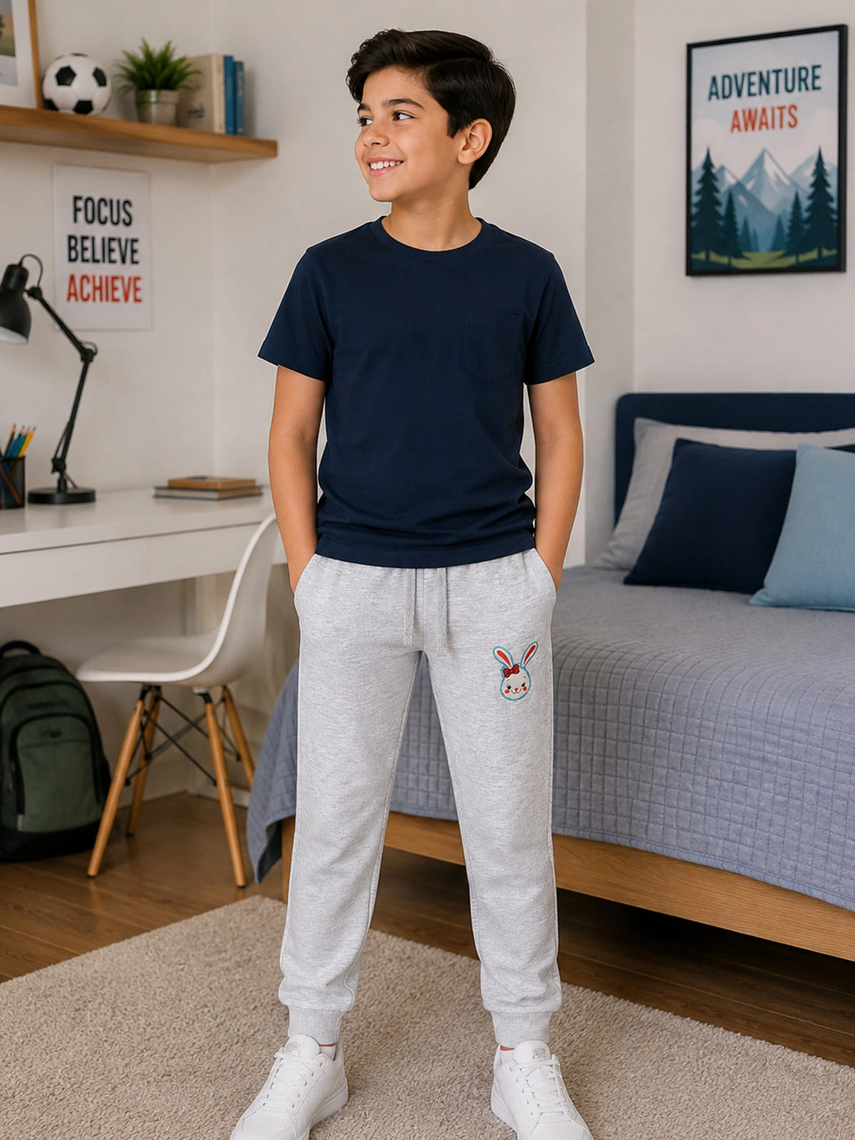 Girls Stretchable Lightweight Track Pant for Casual Wear, Outdoor Play, Everyday Comfort and Easy Movement