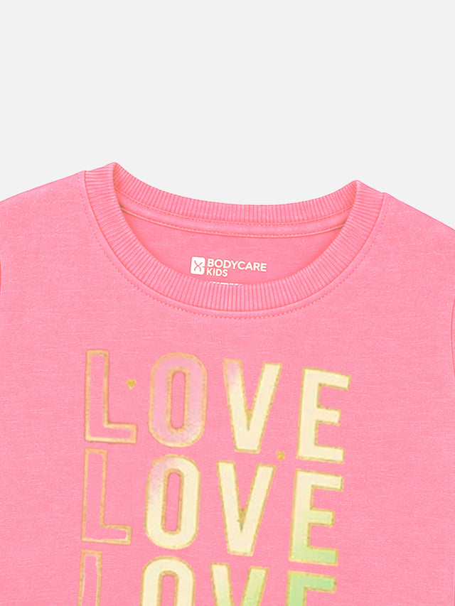 Baby Girls Round Neck Full Sleeve Sweatshirt for Comfortable Casual Wear, Everyday Styling and Regular Use