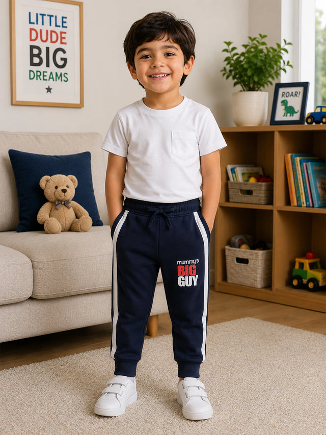 Baby Boys Cotton Solid Track Pant for Everyday Comfort, Casual Wear, Easy Movement and Lounge Wear Essentials