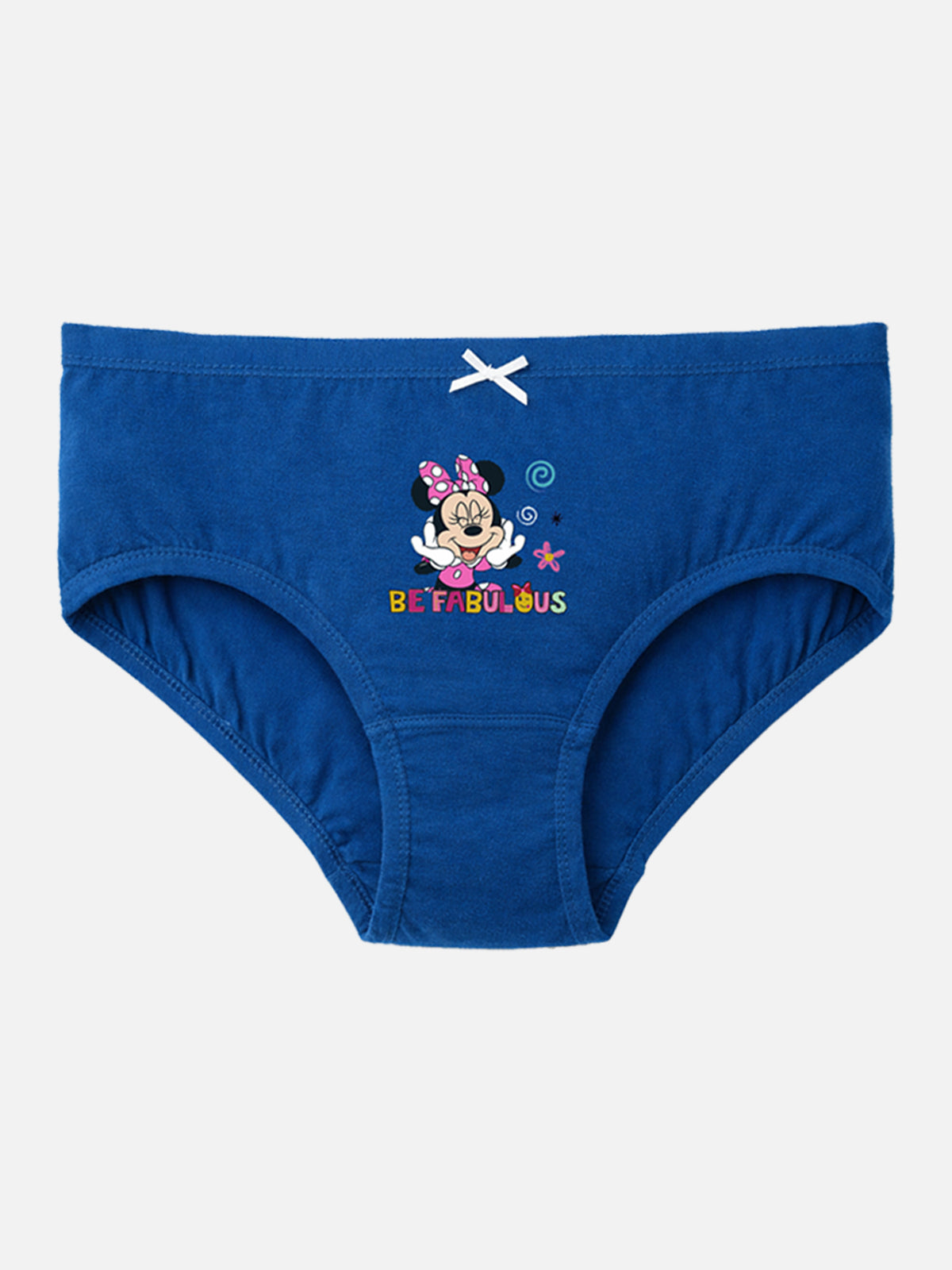 Girls Minnie & Friends Printed Panty 100% Cotton Underwear with Inner Elastic for Soft Comfort and Daily Use - Pack of 5