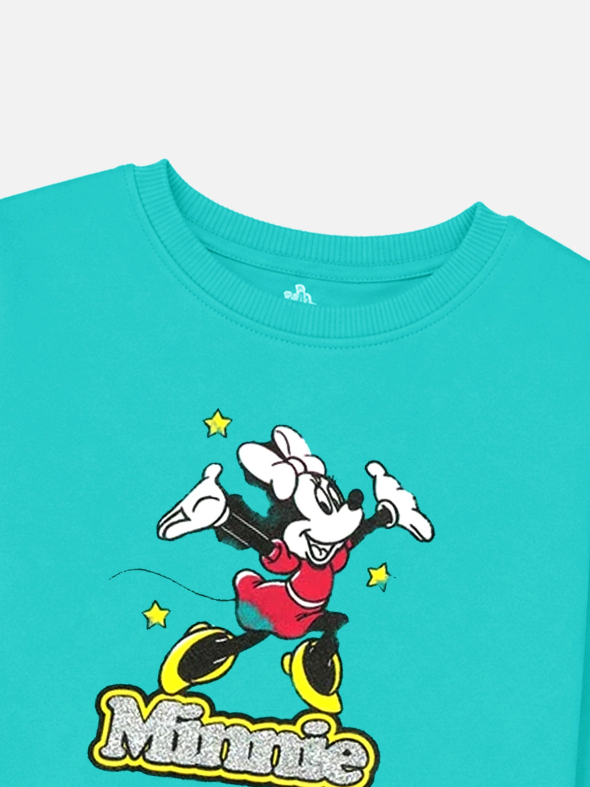 Baby Girls Minnie & Friends Printed Round Neck Full Sleeve Sweatshirt for Everyday Casual Wear and Winter Styling