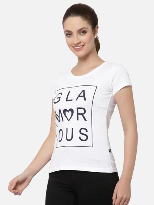 Women T-Shirt Round Neck Half Sleeves with Everyday Styling for Casual Wear and Easy Wardrobe Pairing