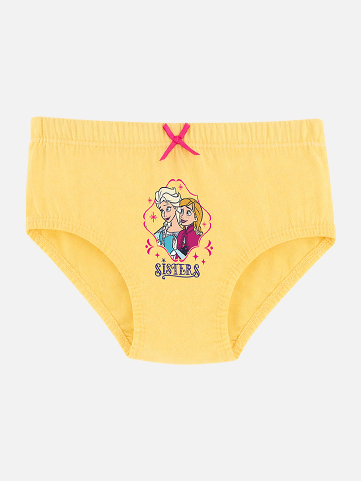 Girls Frozen Printed Innerwear Panty 100% Cotton Soft Skin Friendly for Everyday Comfort and Kids Essentials - Pack of 5