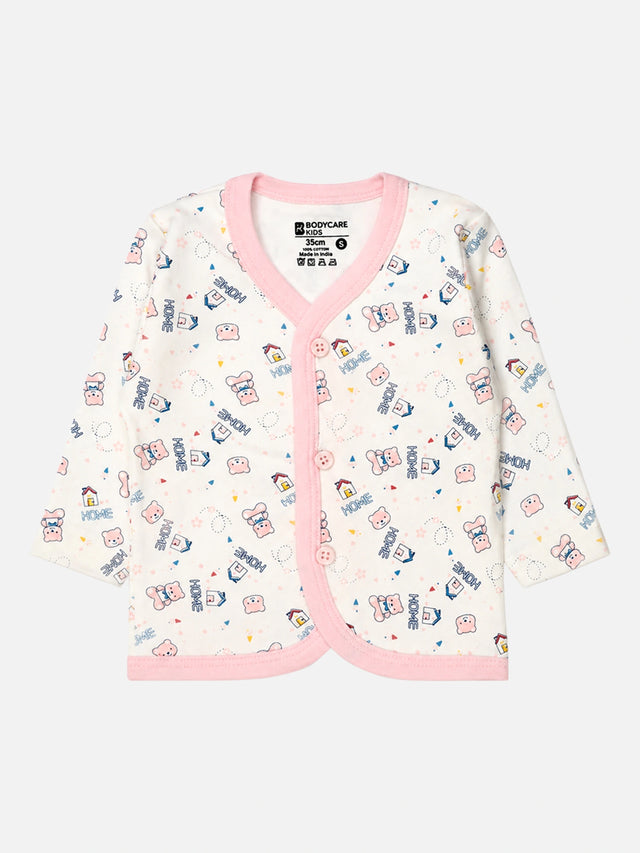 Baby Printed Front Open Top for Easy Dressing, Comfortable Daily Wear and Regular Baby Wardrobe Use - Pack of 3