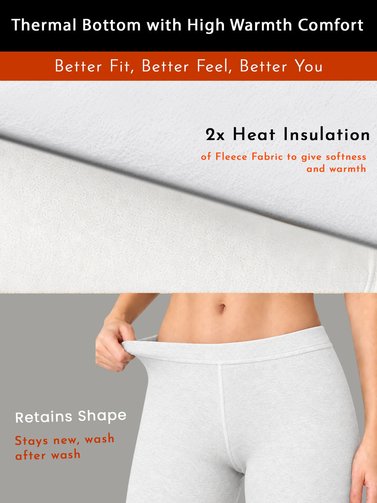 Women 100% Cotton Thermal Bottom with High Warmth Comfort, Full Length Innerwear Fit and Winter Essential Styling