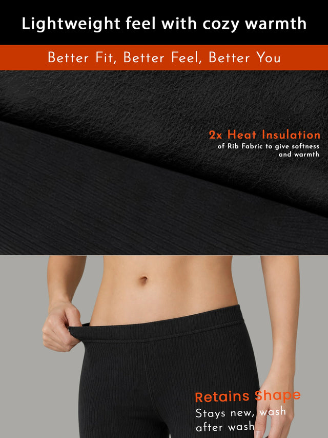 Women Cotton Thermal Bottom for Winter Wear, Warm Base Layer Comfort and Regular Cold-Weather Everyday Use