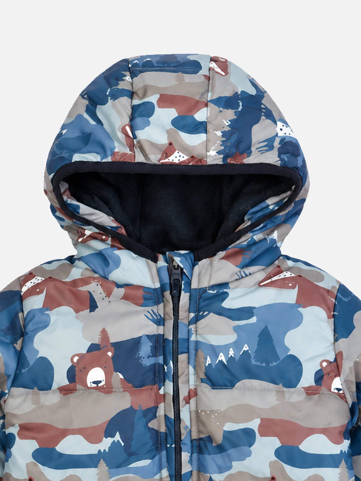Baby Boys Polyester Quilted Hooded Winter Jacket with Full Sleeves and Comfortable Outerwear Styling