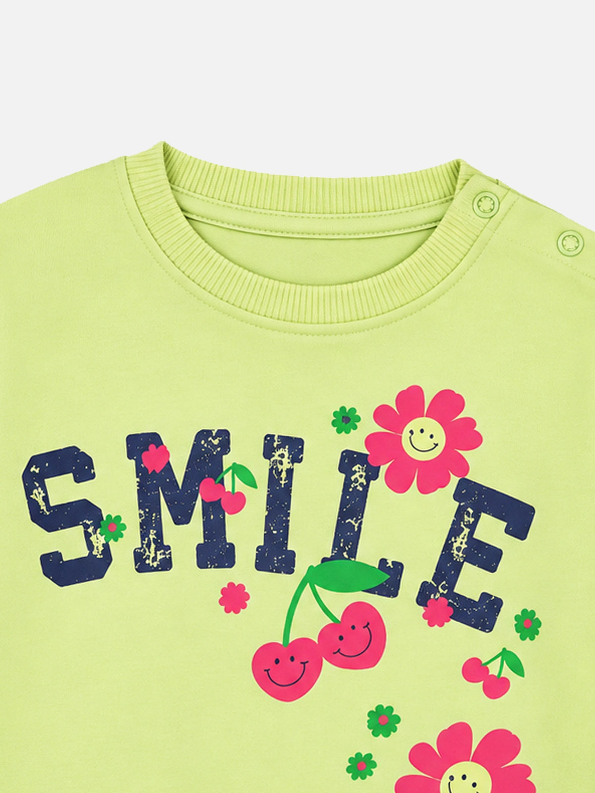 Baby Girls Cotton Blend Round Neck Full Sleeve Sweatshirt for Comfortable Casual Wear and Everyday Styling - Pack of 1
