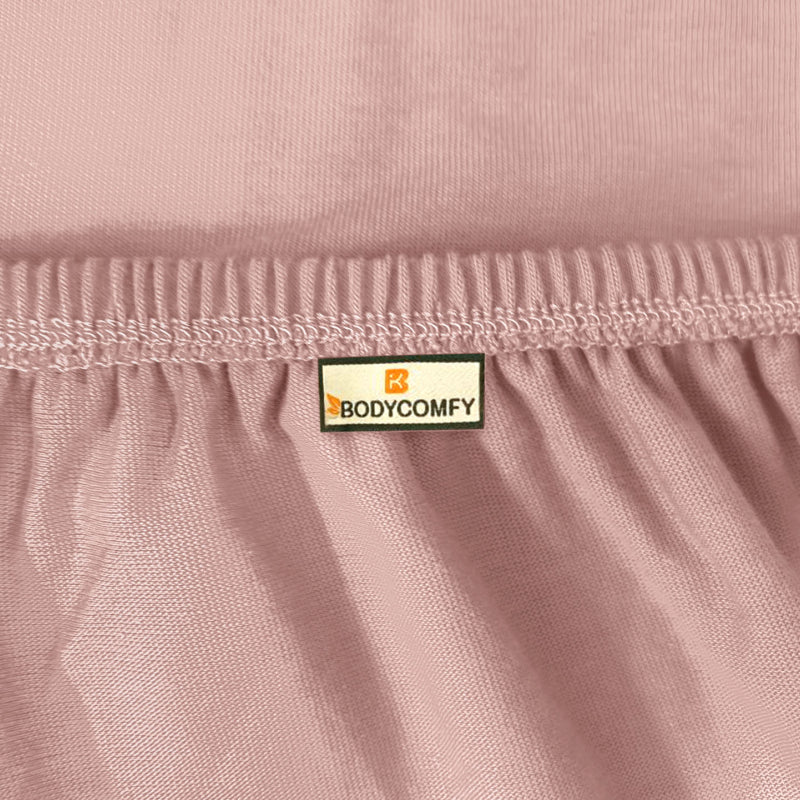 Bodycomfy 100% Cotton Hosiery King Size Fitted Bedsheet – Geometrical Panel Print