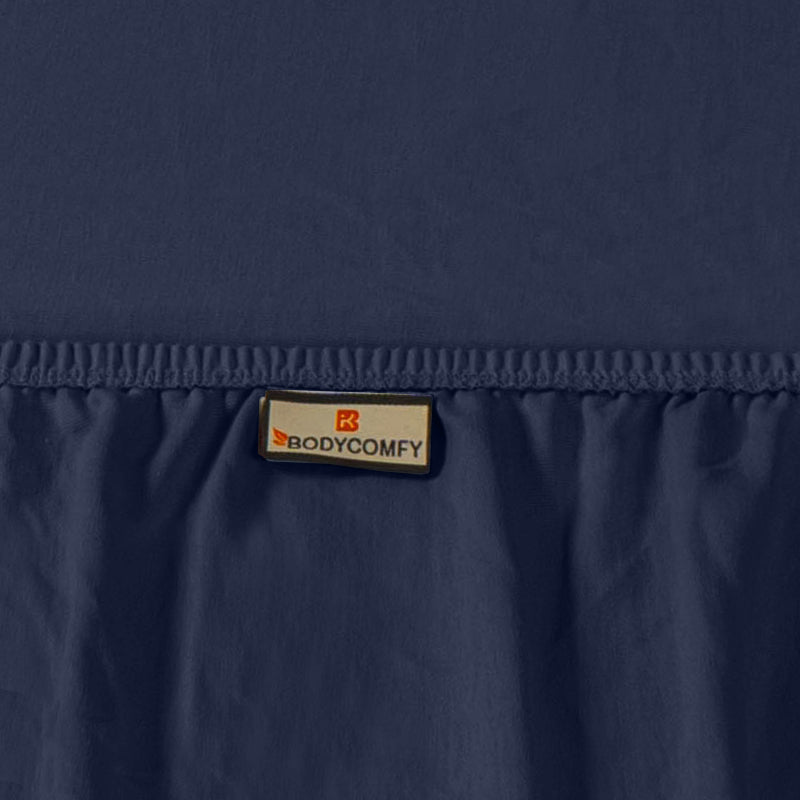 King Size Cotton Fitted Bedsheet Midnight Blue - Bodycare