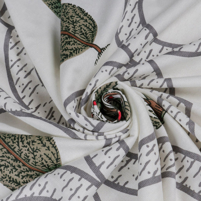 King Size Hosiery Fitted Bedsheet Botanical Print - Bodycare