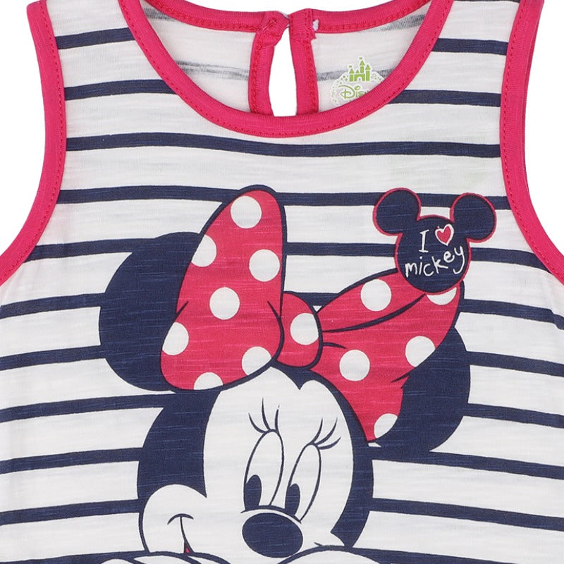 Bodycare Minnie & Friends Girls Cotton Frock Round Neck Sleeveless