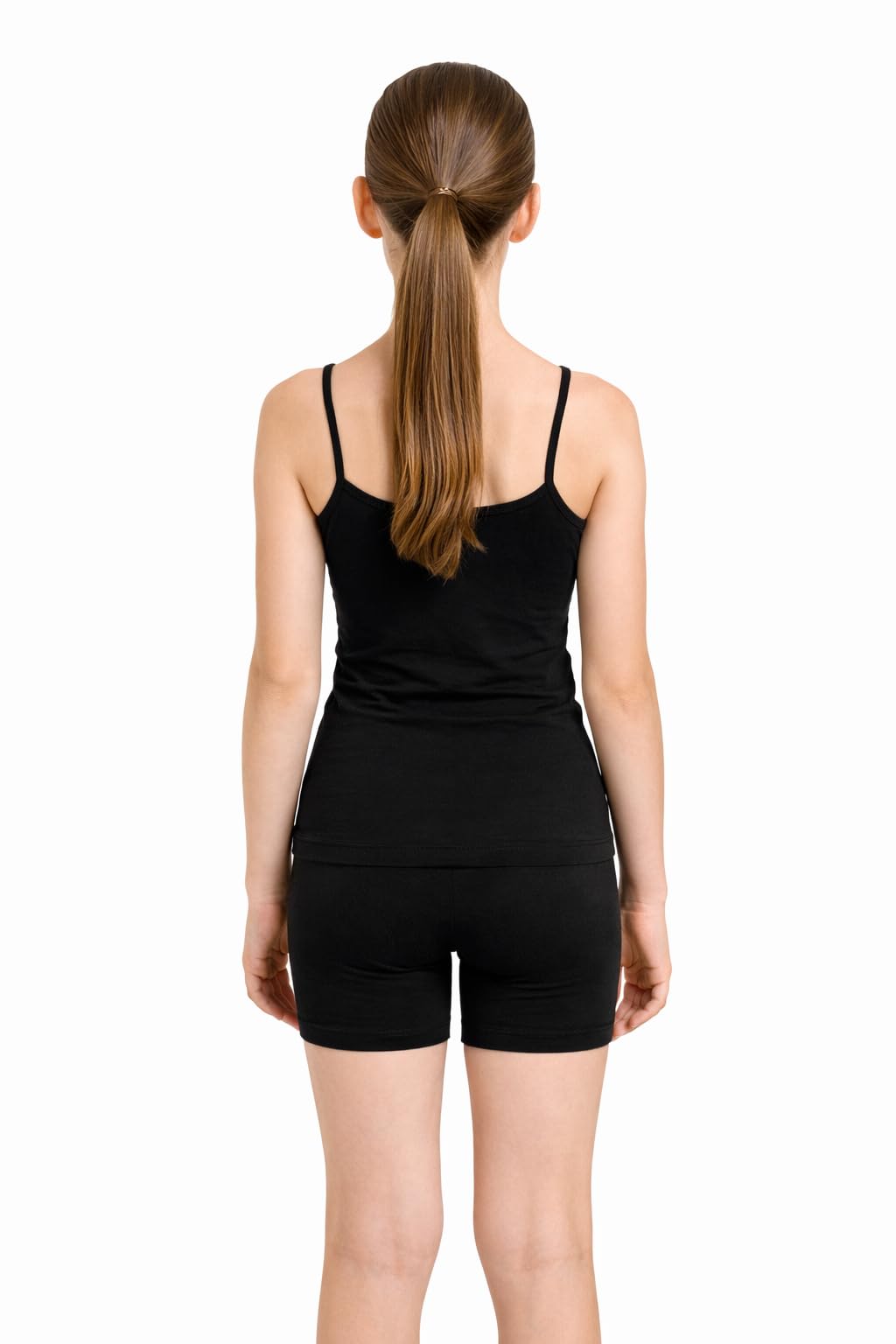 Girls' Lycra Single Jersey. Dori Neck Sleeveless Vest Pack of 2 - White & Black - 83