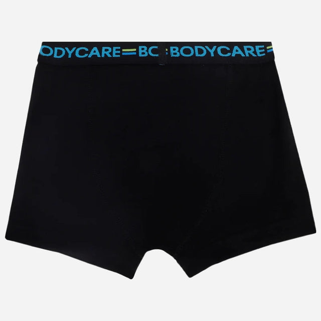 Black boys boxer brief with blue elastic waistband, comfortable fit innerwear