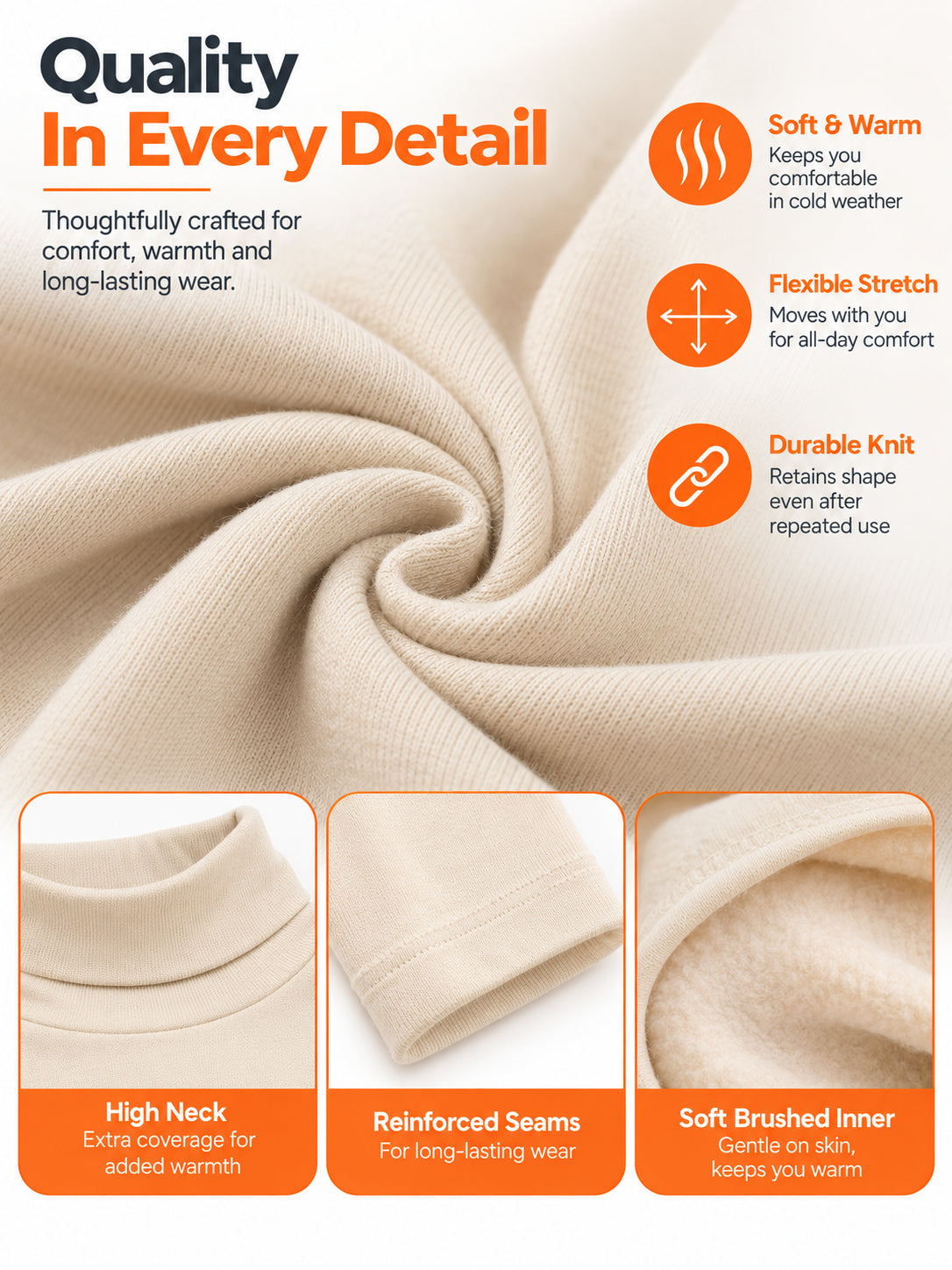 Women Miyabi Thermal Top with High Neck Full Sleeves, Regular Fit Warmth and Winter Innerwear Comfort