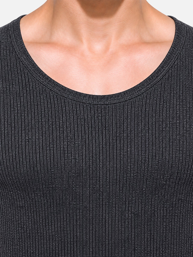 Men Antibacterial Thermal Top with Round Neck and Half Sleeves for Winter Base Layering and Cold-Weather Comfort