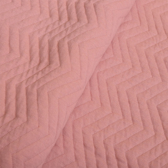 King Size Cotton Jersey Bedcover Chevron Pink - Bodycare