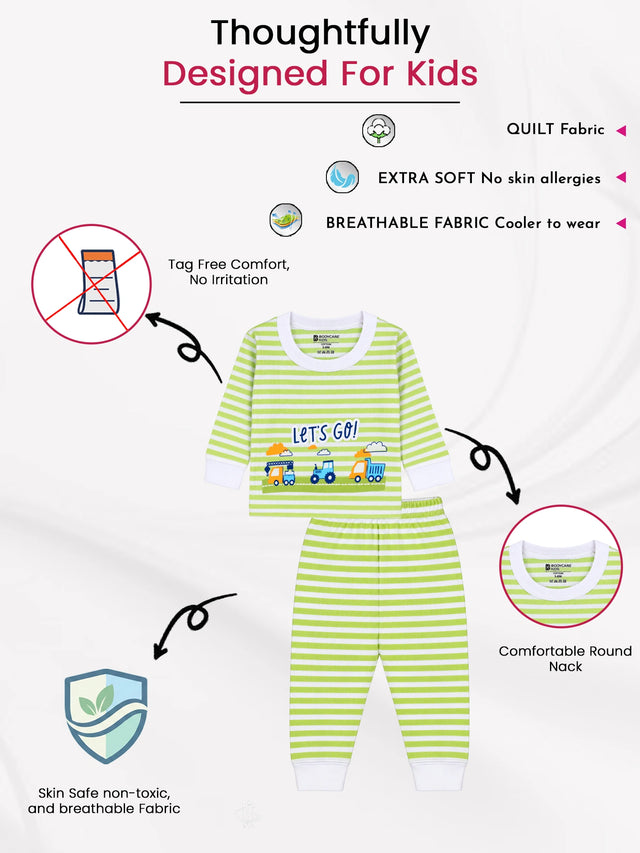 Unisex Baby Round Neck Full Sleeves Thermal Set with Top and Bottom for Winter Comfort and Easy Dressing - Pack of 1