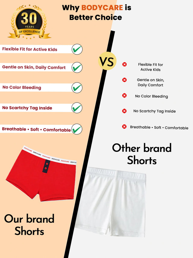 Girls Cotton Boyshorts with Secure Comfortable Fit and Gentle Waistband for Everyday Innerwear Use - Pack of 4