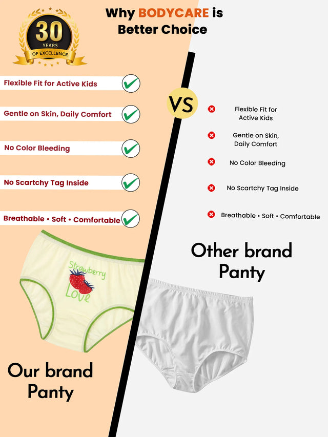 Girls Panty Top Elastic Pack of 3 - Bodycare