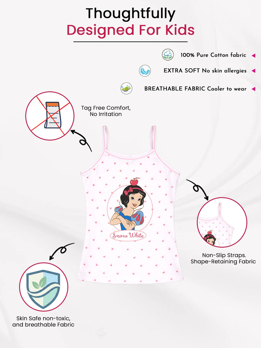 Girls Princess Vest Dori Neck Sleeveless Pack of 4 - Bodycare