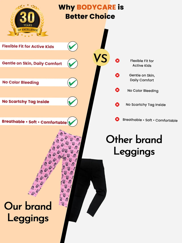 Girls 100% Cotton Leggings - Bodycare