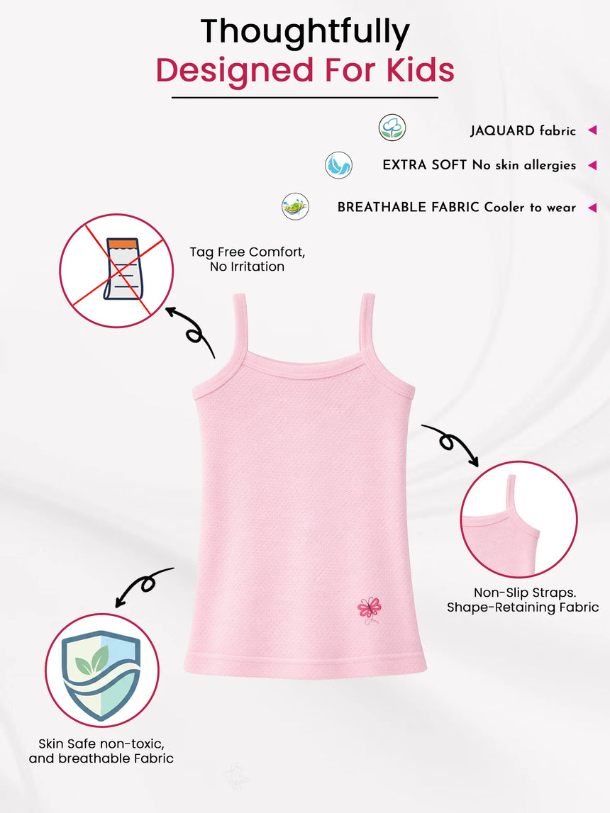 Girls Vest Dori Neck Pack of 3 - Bodycare