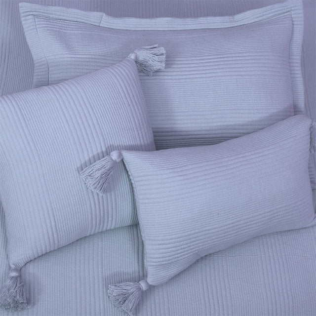 King Size Jersey Bedcover Grey Block Texture - Bodycare