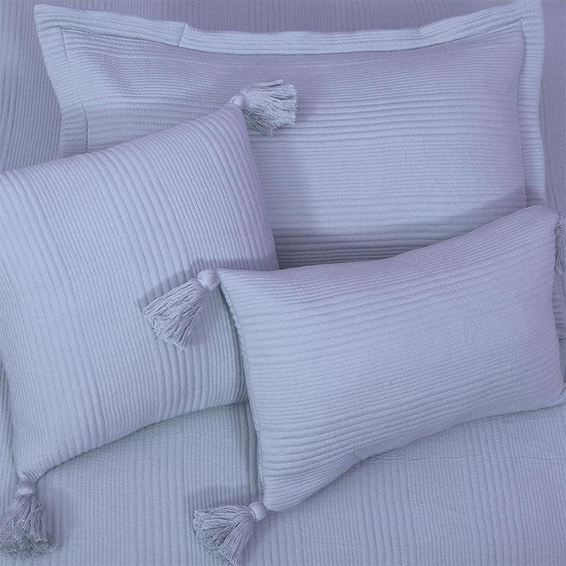 BodyComfy 100% Cotton Hosiery King-Size Fitted Bedcover – Checkered Block Texture