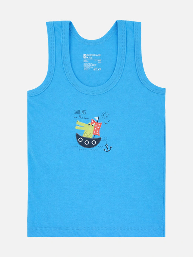 Baby Boys Cotton Regular Fit Vest Round Neck Sleeveless Innerwear for Everyday Comfort and Easy Wear - Pack of 6