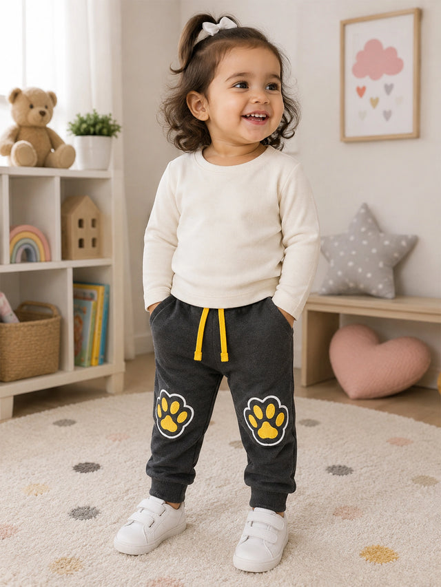 Baby Boys French Terry Track Pant with Regular Fit for Casual Wear, Lounge Comfort and Everyday Easy Movement